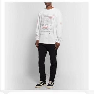 RtA 5150 Hold White Graphic Long Sleeve Pullover Shirt